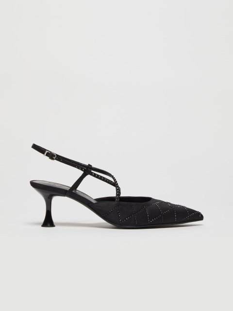 Чорні мюлі MAX&CO зі стразами: фото - Invogue