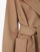 Темно-бежеве пальто MAX MARA з вовни з поясом: фото 3 - Invogue