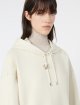 Молочне худі SPORTMAX з бавовняного джерсі: фото 4 - Invogue