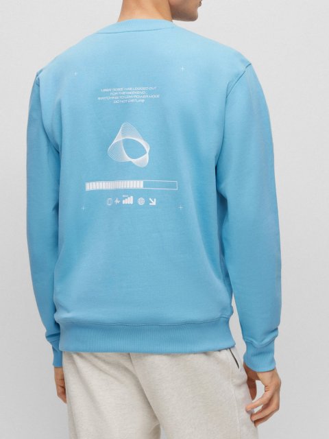 Синий свитшот BOSS: фото 2 - Invogue