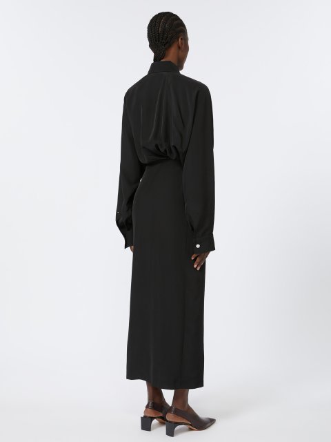 Чорна сукня SPORTMAX з асиметричною застібкою: фото 2 - Invogue