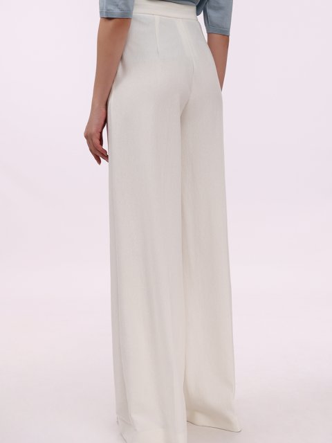 Білі брюки MAX MARA : фото 3 - Invogue