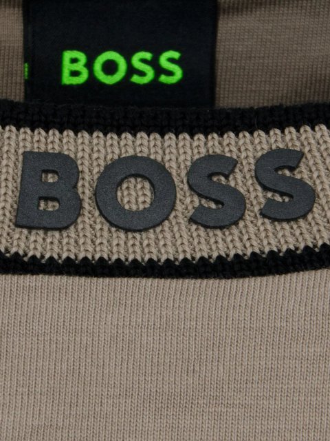 Світло-зелена футболка BOSS з бавовни з логотипом: фото 2 - Invogue