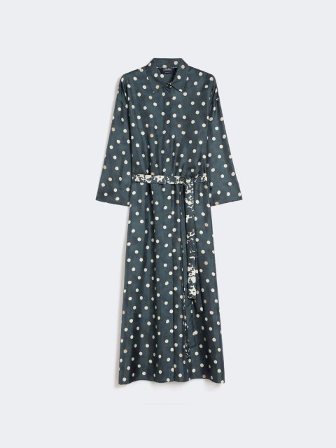 Синя сукня Max Mara з шовкової саржі: фото - Invogue