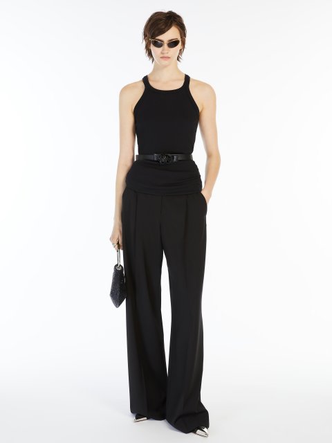 Чорний топ Sportmax шовковий: фото 4 - Invogue
