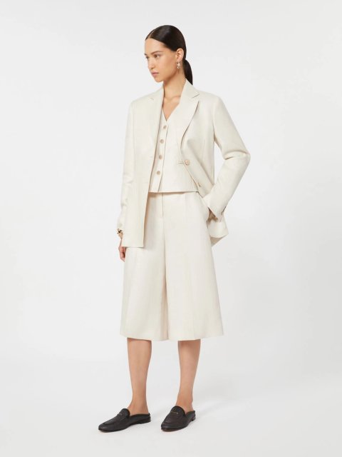 Бежевий жилет Max Mara з льону: фото 1 - Invogue