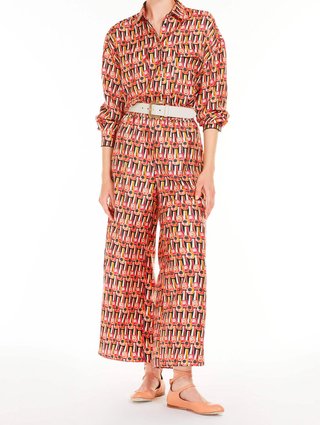 Рожеві брюки MAX MARA: фото 3 - Invogue