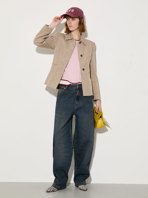 Розовая футболка MAX&CO вязаная: фото 1 - Invogue