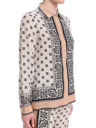 Кремовая рубашка WEEKEND MAX MARA: фото 3 - Invogue