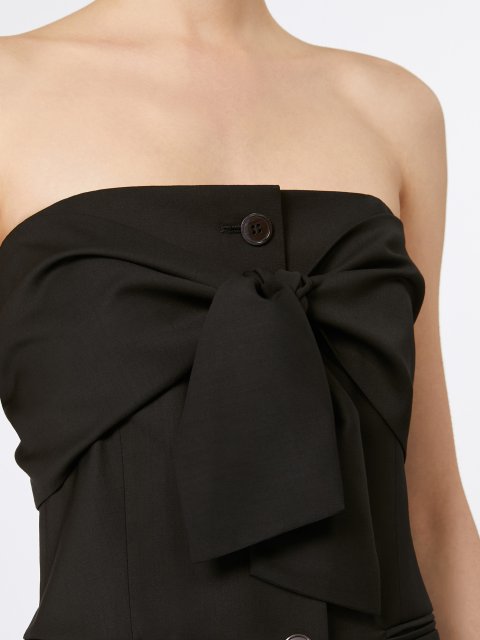 Чорний топ MAX MARA з вовни: фото 4 - Invogue