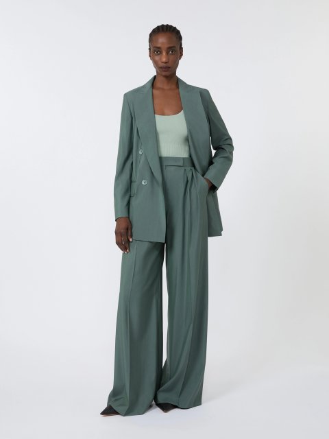 Зелёный топ Max Mara из вискозы и полиэстера: фото 1 - Invogue