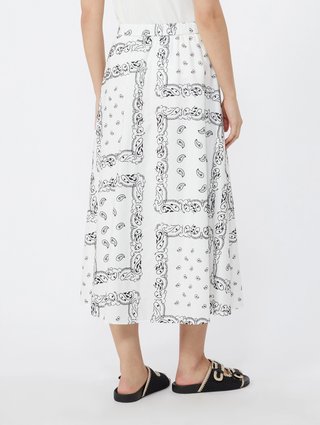 Белая юбка миди Weekend Max Mara из хлопка: фото 3 - Invogue