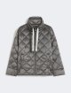 Сірий пуховик MAX MARA зі стьобаним візерунком: фото - Invogue