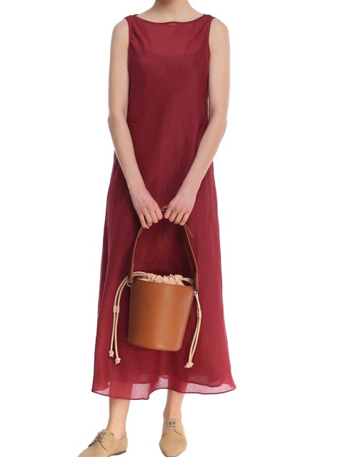 Бордовое платье MAX MARA: фото 1 - Invogue