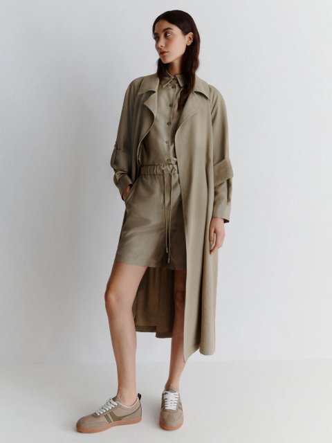 Зелені бермуди Marella з чистого шовку: фото 3 - Invogue