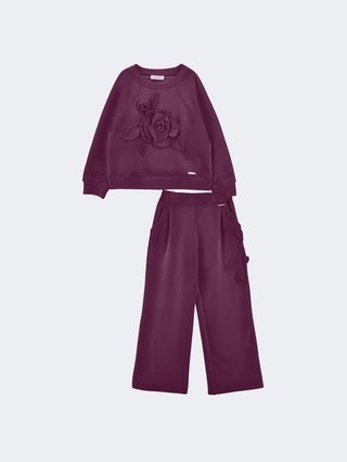 Темно-фіолетовий костюм Monnalisa з бавовни та поліестеру: фото - Invogue