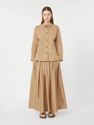 Карамельная юбка Max Mara из хлопкового поплина: фото 1 - Invogue