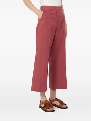 Бордові брюки Weekend Max Mara з бавовни та льону: фото 1 - Invogue