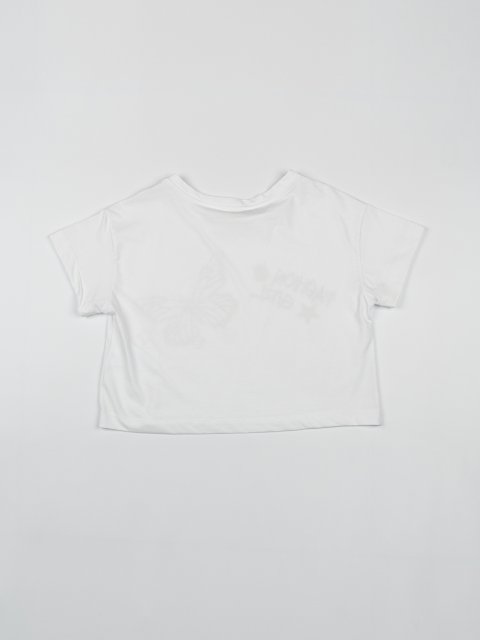 Біла футболка MONNALISA : фото 1 - Invogue