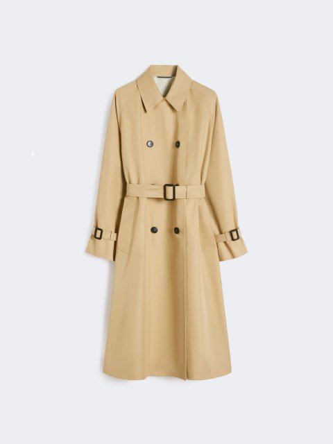 Бежевий плащ WEEKEND MAX MARA габардиновий: фото - Invogue