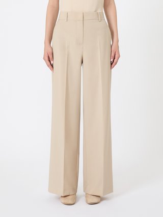 Бежевые брюки WEEKEND MAX MARA шерстяные_x000D_
: фото 2 - Invogue