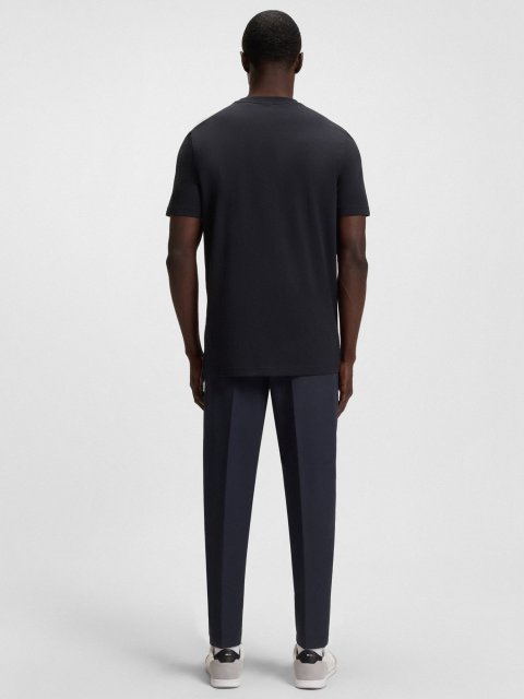 Темно-синяя футболка BOSS из хлопка: фото 3 - Invogue