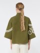 Жакет кольору хакі Weekend Max Mara з бавовни: фото 2 - Invogue