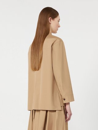 Карамельная рубашка Max Mara из хлопка: фото 3 - Invogue