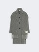 Тёмно-серое пальто Weekend Max Mara из шерсти и полиамида: фото - Invogue