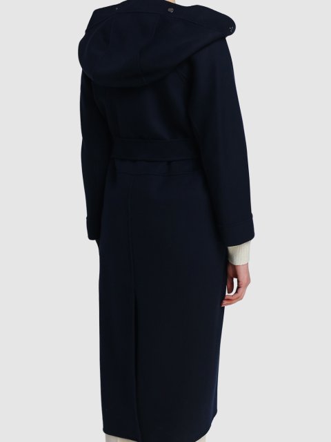 Темно-синее пальто MAX MARA: фото 4 - Invogue