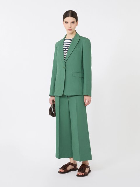 Зелений жакет Weekend Max Mara з бавовни та льону: фото 1 - Invogue