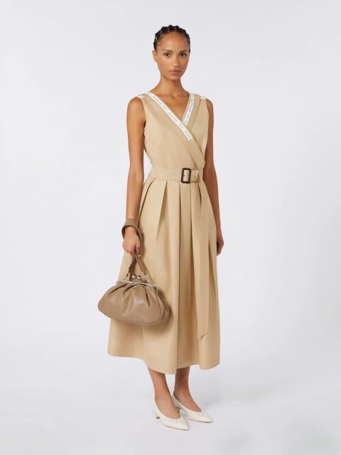 Темно-бежевая сумка Pasticcino Weekend MaxMara кожаная: фото 1 - Invogue