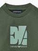 Зелена футболка Emporio Armani з принтом з бавовни: фото 2 - Invogue