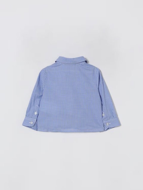 Синя сорочка EMPORIO ARMANI KIDS з бавовни: фото 1 - Invogue
