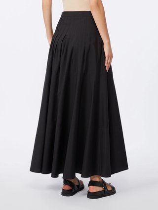 Черная юбка Max Mara из хлопкового поплина: фото 3 - Invogue