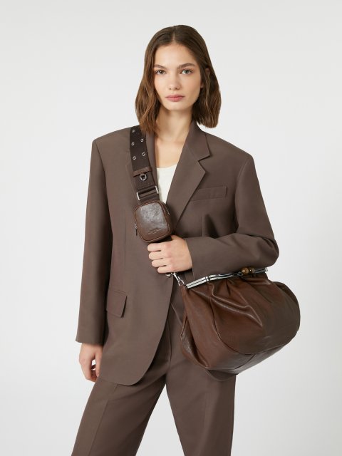 Шоколадний жакет WEEKEND MAX MARA з суміші бавовни: фото 4 - Invogue