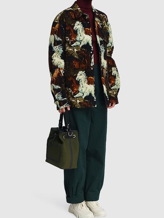 Зелёные брюки KENZO: фото 1 - Invogue