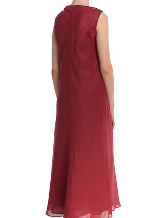 Бордовое платье MAX MARA: фото 4 - Invogue