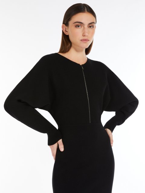 Чорна сукня Max Mara з вовни та віскози: фото 3 - Invogue