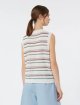 Жилет в полоску WEEKEND MAX MARA из льняной пряжи: фото 3 - Invogue