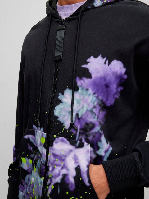 Чёрная кофта спорт BOSS: фото 4 - Invogue