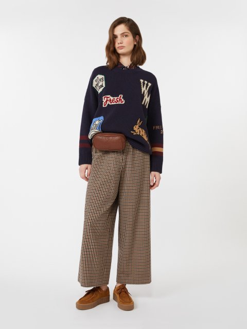 Брюки WEEKEND MAX MARA из шерсти и хлопка: фото 1 - Invogue