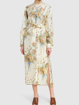 Молочное платье MAX MARA: фото 1 - Invogue