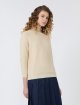 Кремовий светр Weekend Max Mara з бавовни з фактурною в’язкою: фото 2 - Invogue
