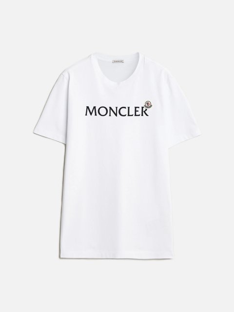 Бежева футболка MONCLER з бавовни: фото - Invogue