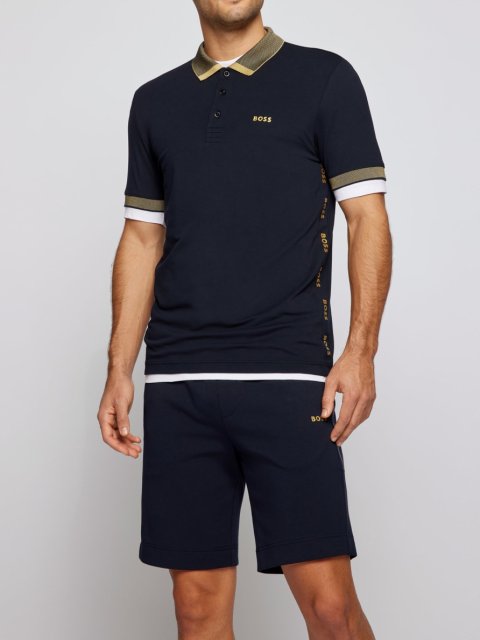 Темно-синее поло BOSS: фото 1 - Invogue