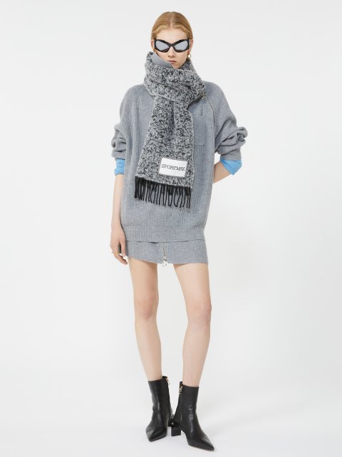 Сіра спідниця SPORTMAX з вовни та кашеміру: фото 1 - Invogue