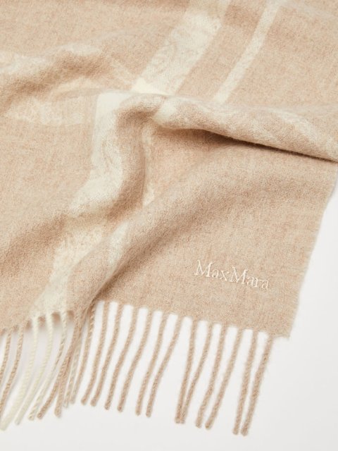Бежевый шарф MAX MARA: фото 2 - Invogue