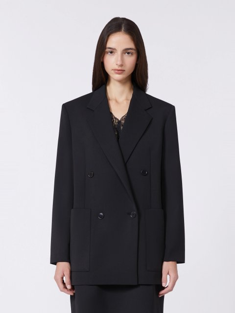 Чорний жакет WEEKEND MAX MARA з суміші вовни: фото 2 - Invogue