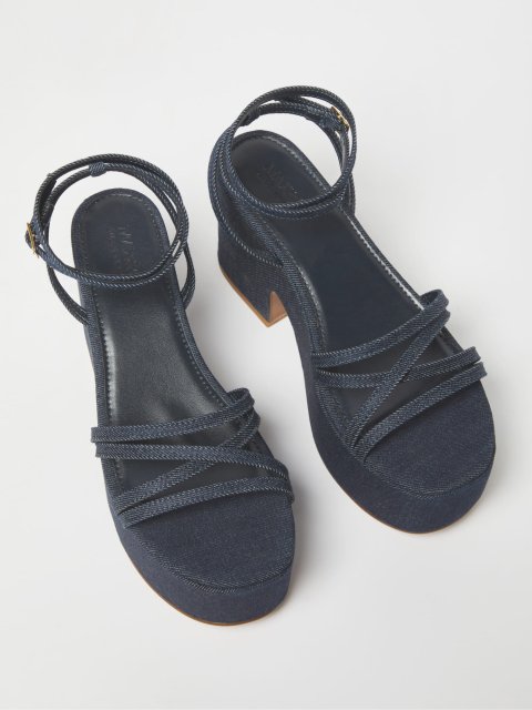 Тёмно-синие босоножки MAX&CO: фото 3 - Invogue